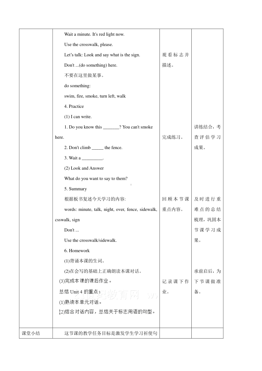 接力版五年级下册英语Lesson 4 Don’t play football on the street.-教案、教学设计--(配套课件编号：51e98).doc_第3页