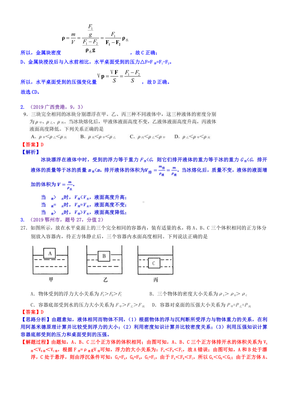 2019中考物理分类汇编：考点12：浮力.docx_第2页