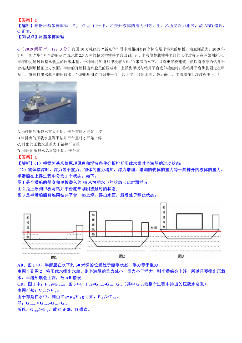 2019中考物理分类汇编：考点12：浮力 (2).docx_第3页