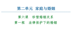 2021新-（部编）统编版高中政治选修二法律与生活 ：6.1法律保护下的婚姻 ppt课件.ppt