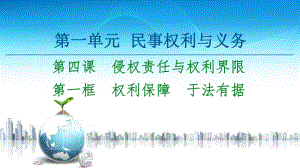 2021新-（部编）统编版高中政治选修二第1单元 第4课 第1框 权利保障 于法有据ppt课件.ppt