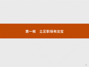 2021新-（部编）统编版高中政治选修二第三单元 第七课 第一框 立足职场有法宝ppt课件.pptx