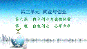 2021新-（部编）统编版高中政治选修二第3单元 第8课 第1框 自主创业 公平竞争ppt课件.ppt