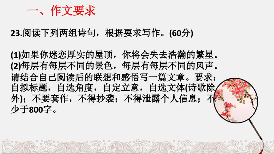 山东省泰安市2021届高三年级二轮检测语文作文讲解 课件（18张PPT）.pptx_第2页