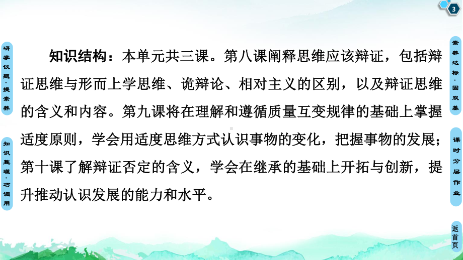 2021新-（部编）统编版高中政治选修三第3单元 第8课 第1框 辩证思维的含义与特征 -ppt课件.ppt_第3页