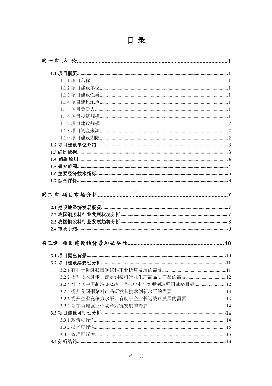 铜浆料生产建设项目可行性研究报告.doc_第2页