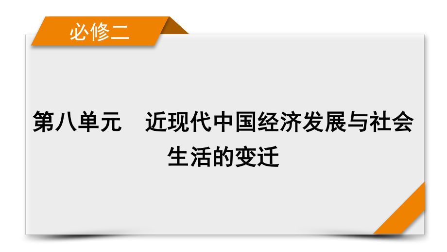 2022版高考人教版历史一轮课件：第八单元　近现代中国经济发展与社会生活的变迁 单元整合.pptx_第1页