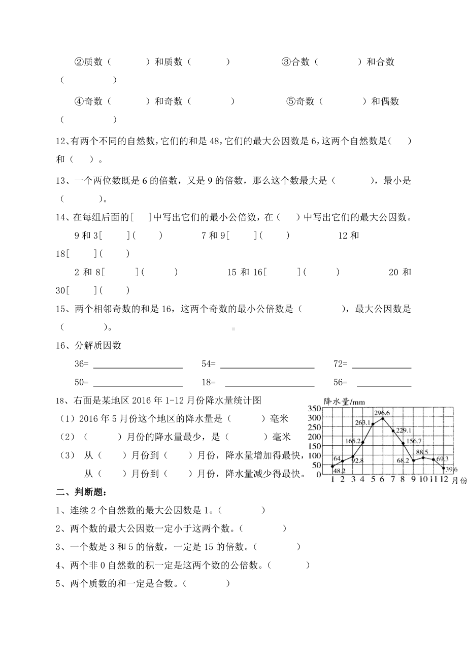 苏教版五年级数学下册五一假期作业（二）.doc_第2页