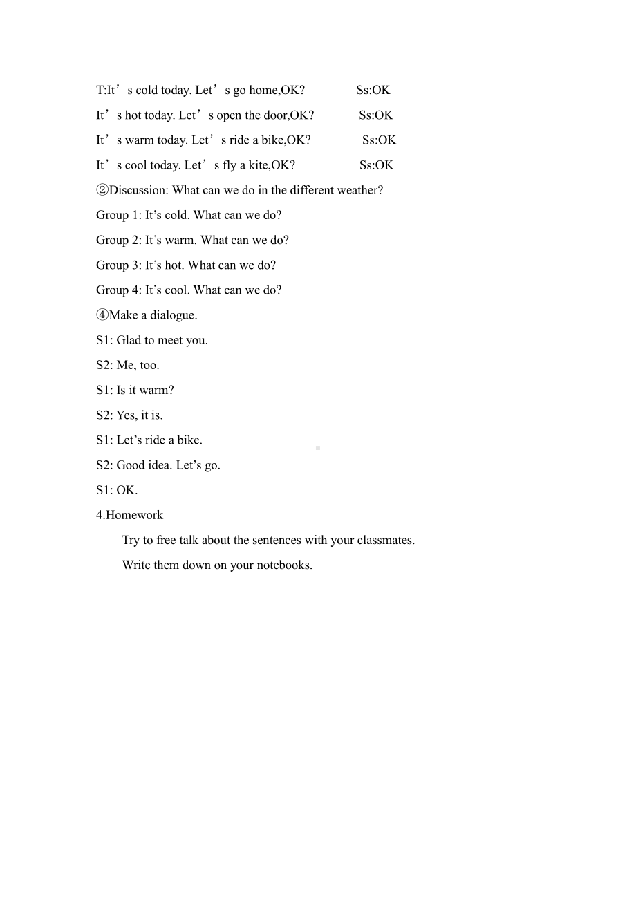 科普版三年级下册-Lesson 10 It's cold-教案、教学设计--(配套课件编号：00161).doc_第2页