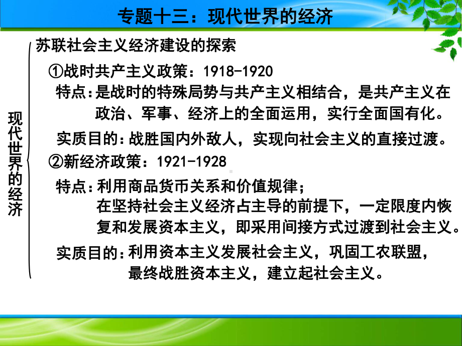 专题13现代世界的经济 10张 -2021届高三二轮复习精选专题类课件.pptx_第2页