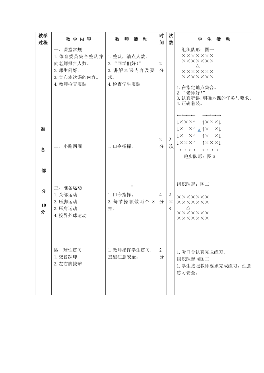 2020-2021学年人教版八年级体育全一册-第3章足球足球脚内侧面踢球-教案.docx_第3页