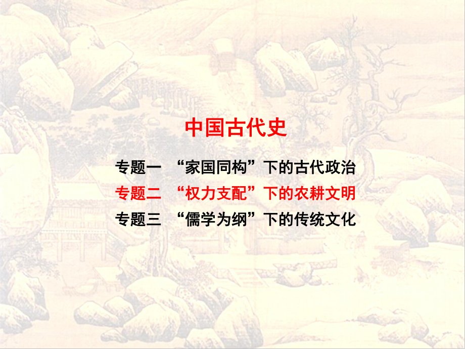 2021届高考历史二轮复习 课件：专题二 “权力支配”下的农耕文明（三）商业发展（命题点详解+针对性训练）54张.pptx_第1页