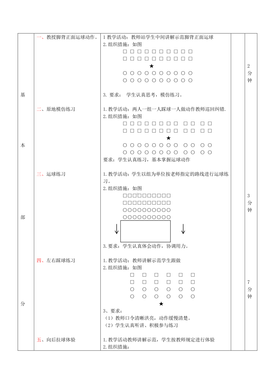 2020-2021学年人教版八年级体育全一册-第3章足球足球球性练习-教案.doc_第2页