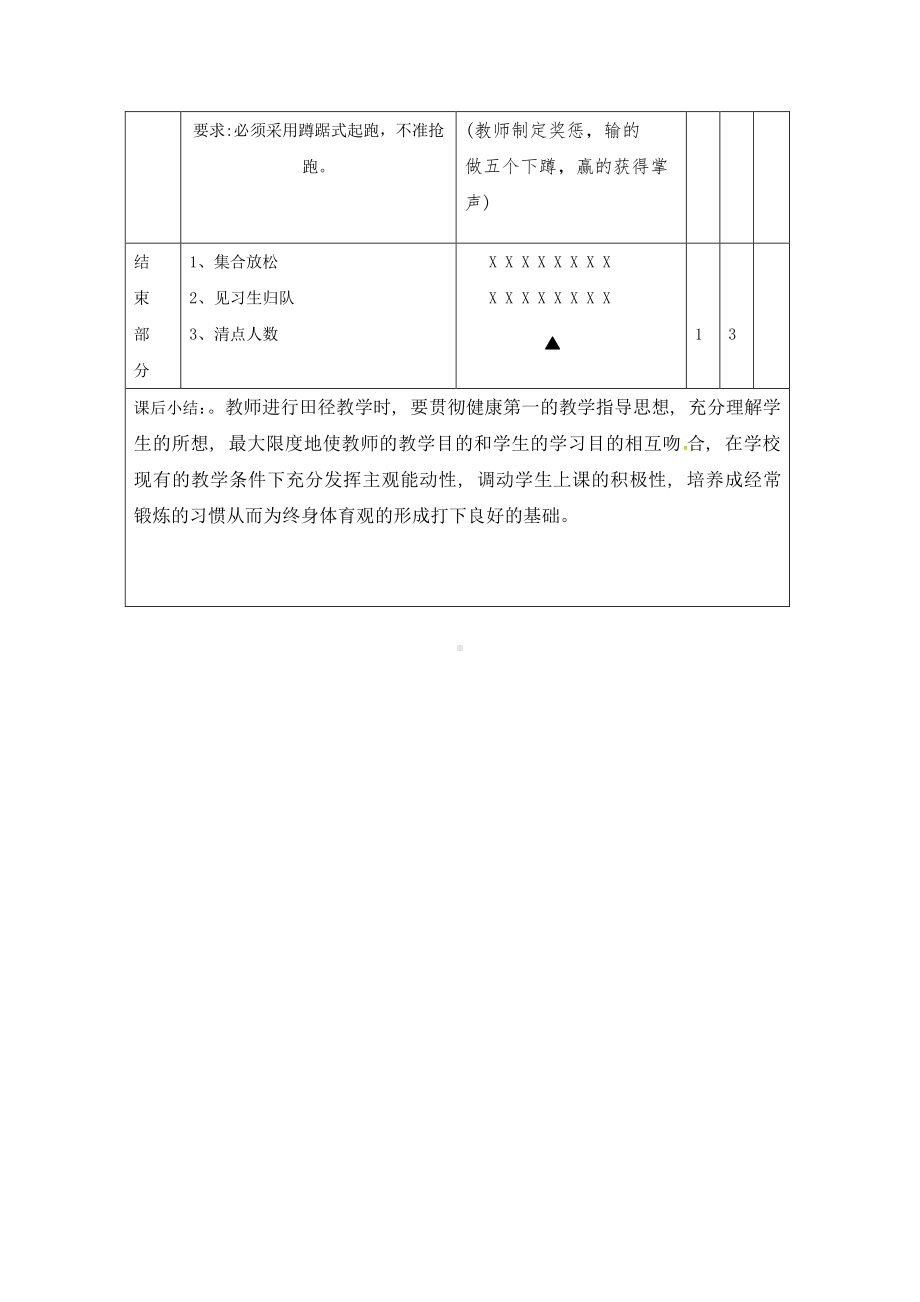 2020-2021学年人教版八年级体育全一册：第2章 田径《蹲踞式起跑》-教案.docx_第3页