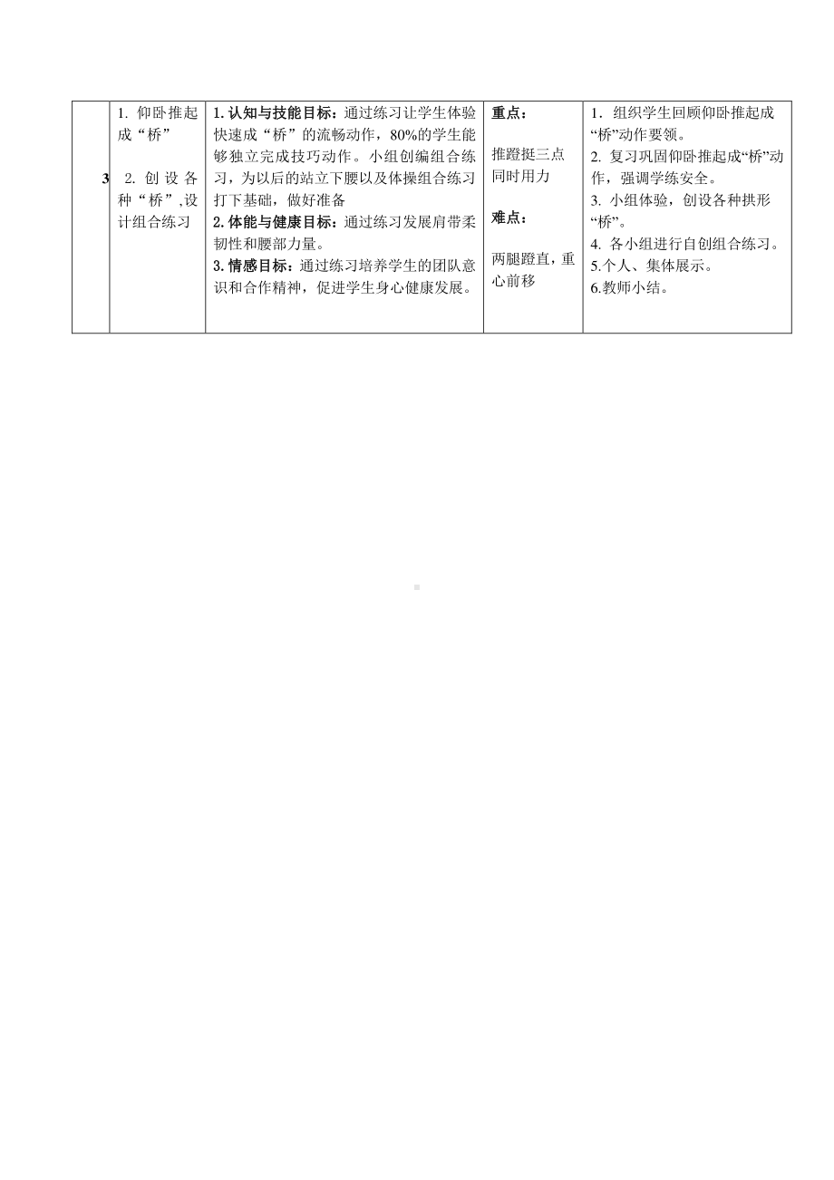 2020-2021学年人教版八年级体育全一册：1.1科学发展体能-《仰卧推起成“桥”》教案.docx_第2页