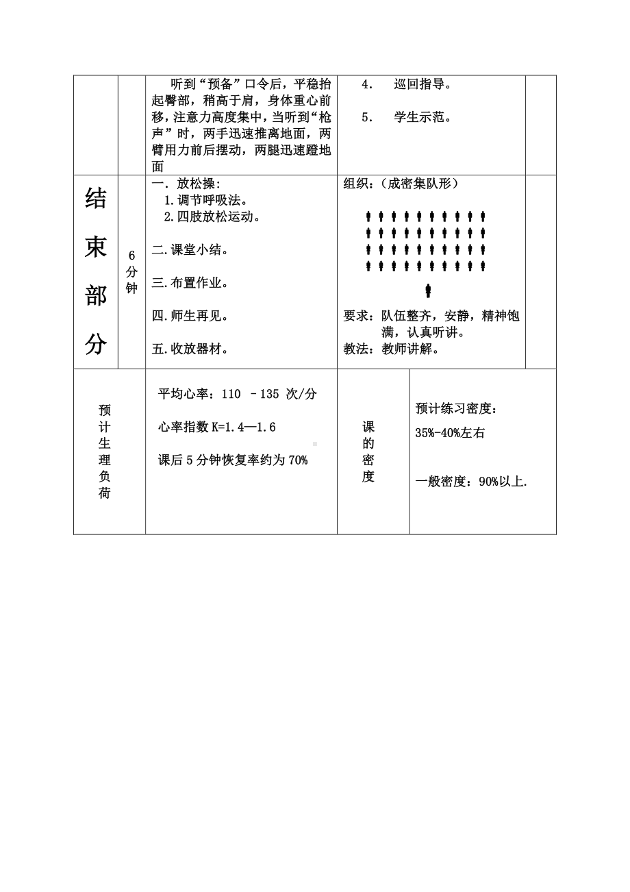 2020-2021学年人教版八年级体育全一册：第2章 田径蹲踞式起跑-教案.doc_第3页