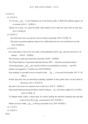 2021届高考英语二轮复习语法之三大从句 精讲（Word版）.docx