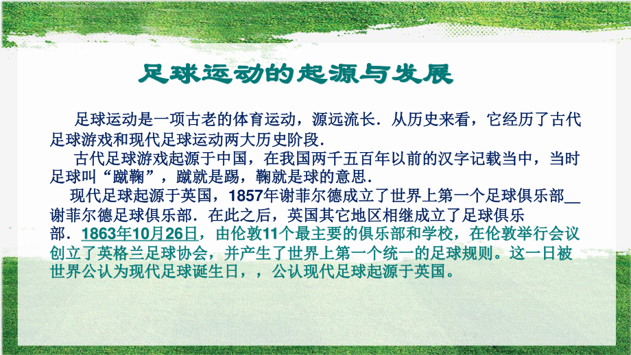 2020-2021学年人教版八年级体育全一册-第3章足球足球运动概述-课件.ppt_第3页