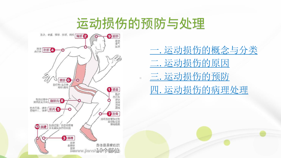 2020-2021学年人教版八年级体育全一册：1.2常见运动损伤的预防和紧急处理-课件(4).pptx_第1页