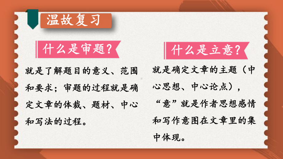 2020-2021年初中语文部编版九年级下册同步上课课件第二单元 写作：审题立意（第二课时）[PPT版].pptx_第3页