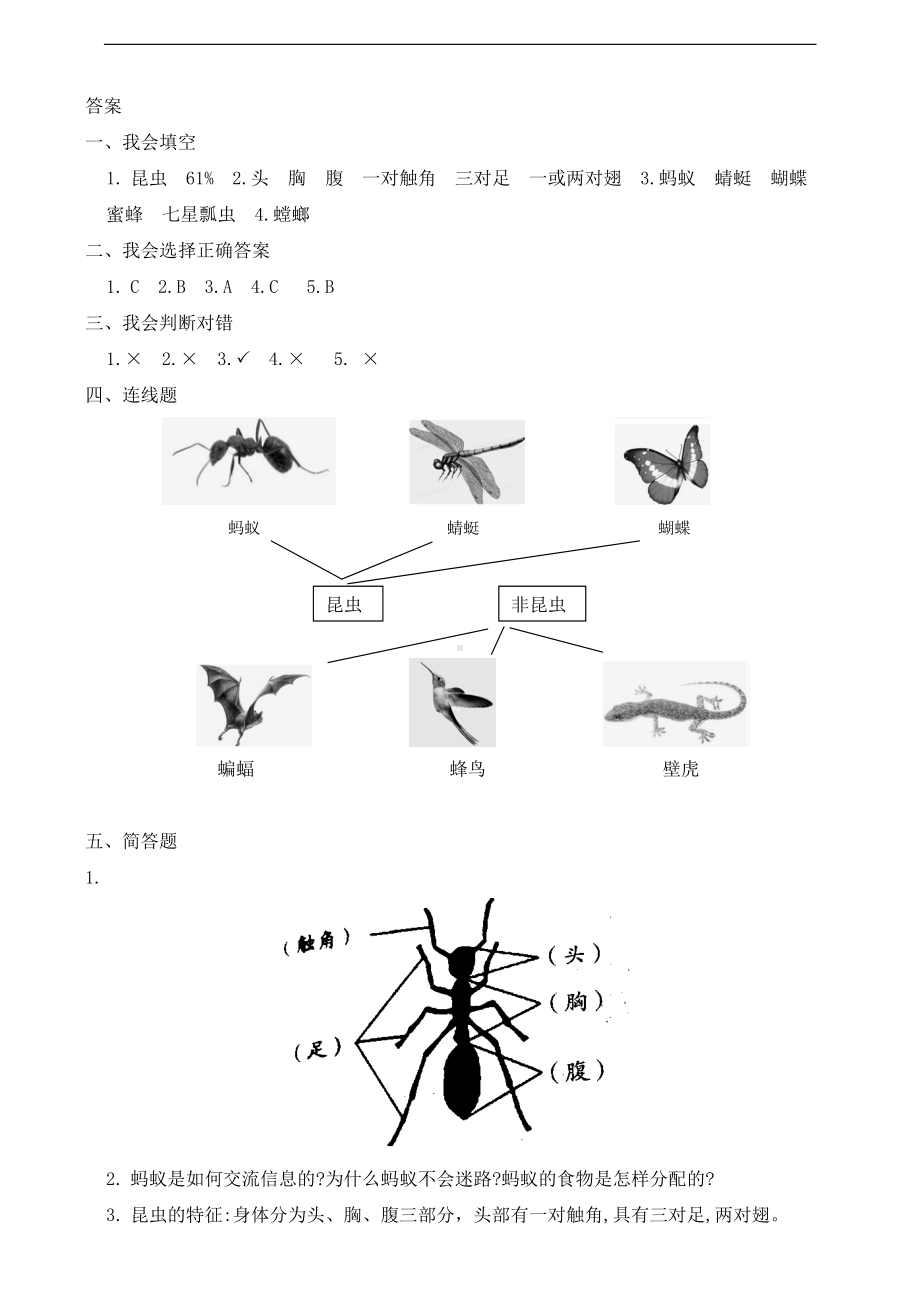 2021新苏教版四年级下册科学第三单元第9课庞大的家族课时作业本（含答案）.doc_第3页