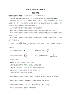 2021届高三新高考化学核心猜题卷（含答案） .docx