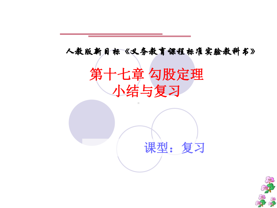 2020-2021学年人教版数学八年级下册-十七章 勾股定理小结与复习 课件.pptx_第1页