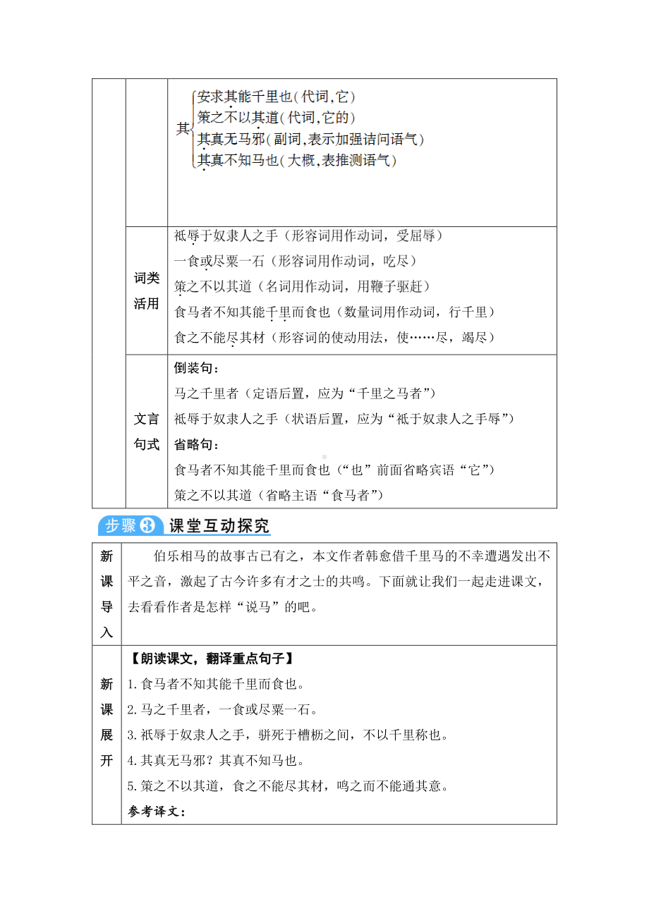 八年级下册语文部编版23-马说（教案）.doc_第3页