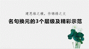 2021届高考语文 名句换元的三个层级及精彩示范 课件（16张PPT）.ppt