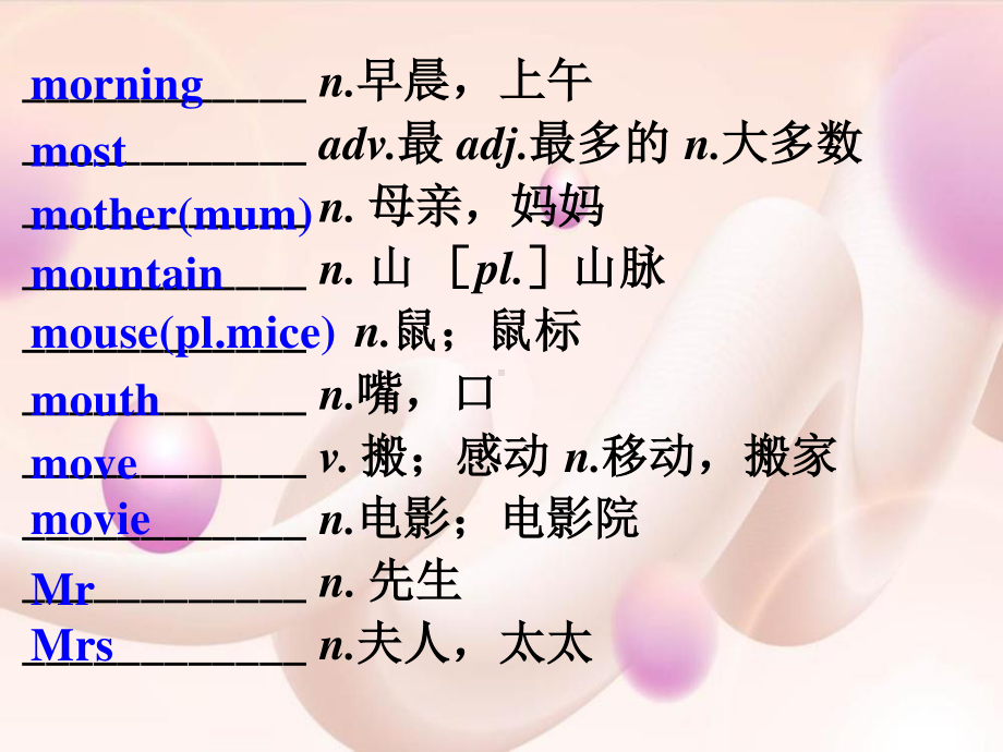 高中英语二轮复习词汇速记课件汉译英版 Day 17.ppt_第2页