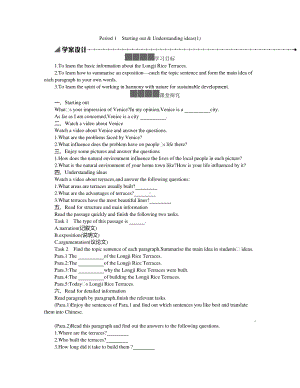 2021版外研版必修一英语Unit 6　Starting out & Understanding ideas(1) 学案 .docx