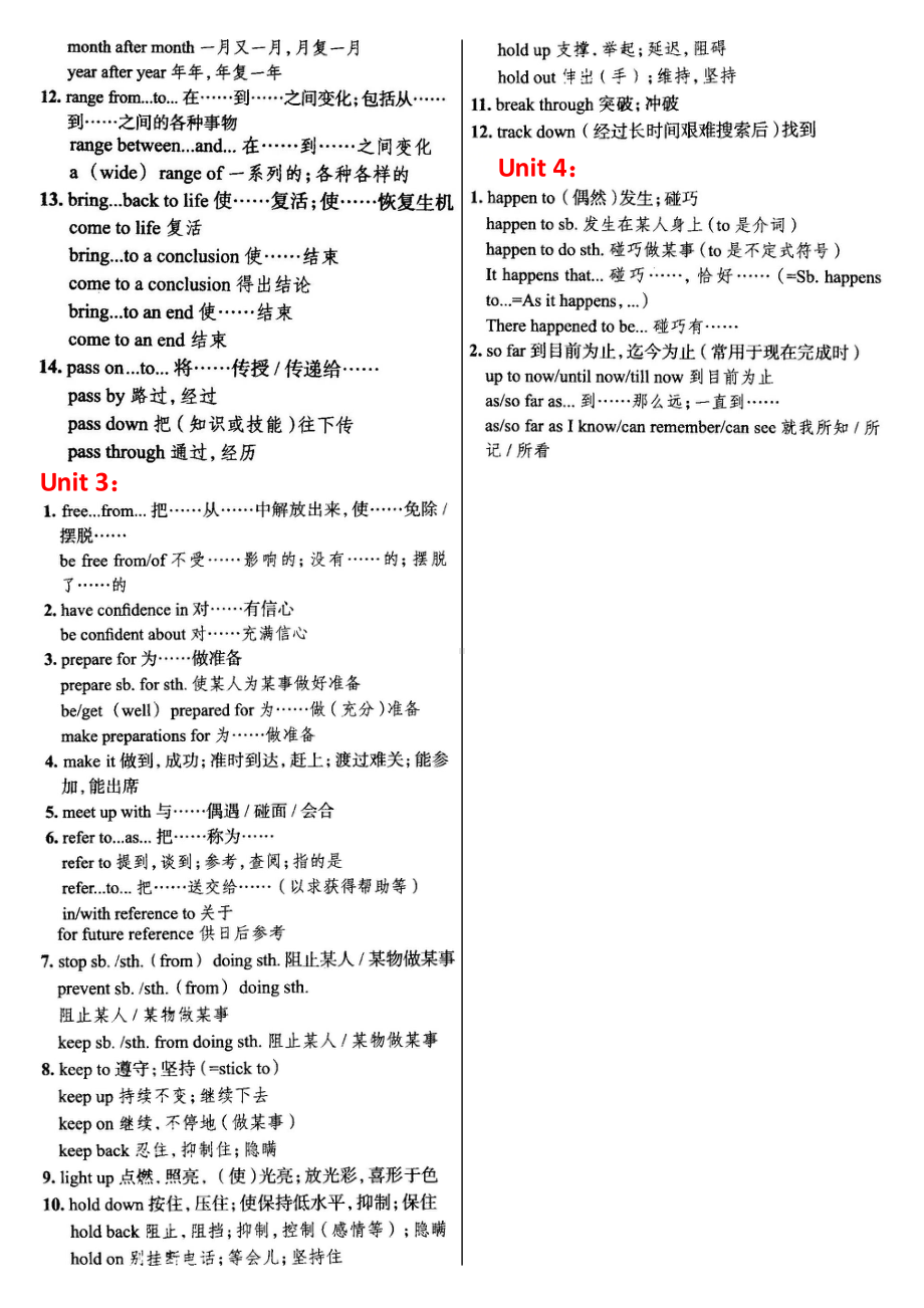 2021版外研版选修三英语短语拓展（含答案）.doc_第2页