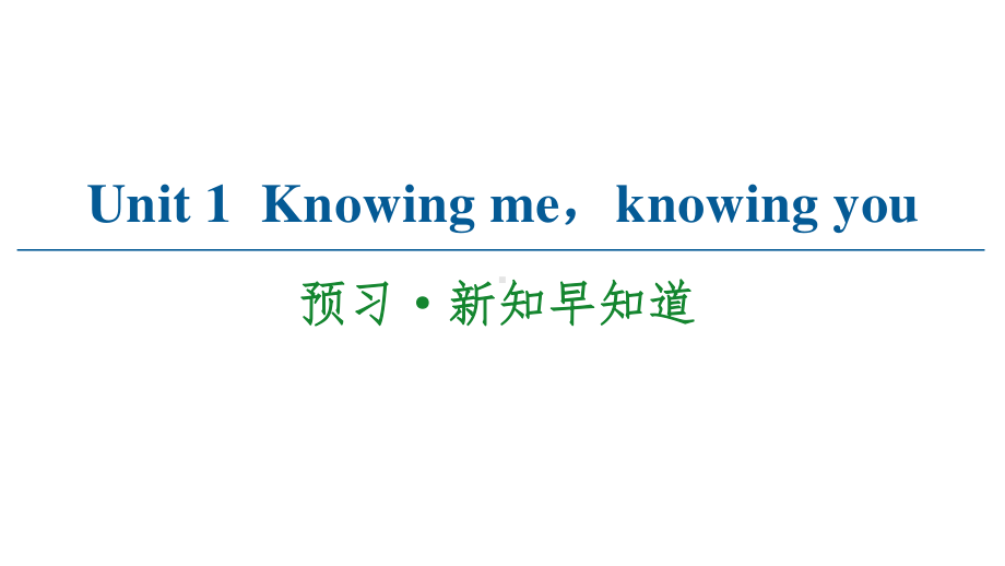 2021版外研版必修三英语 Unit 1 预习·新知早知道1 ppt课件.ppt_第1页