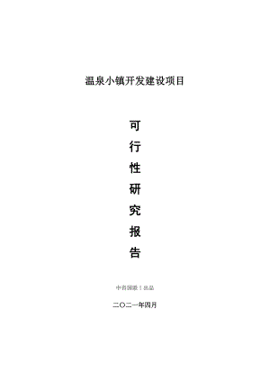 温泉小镇开发建设项目可行性研究报告.doc