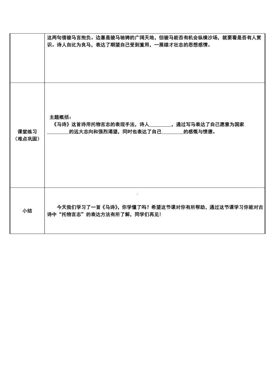 六年级语文下册教案：第4单元10古诗三首-马诗（部编版）(2).docx_第2页