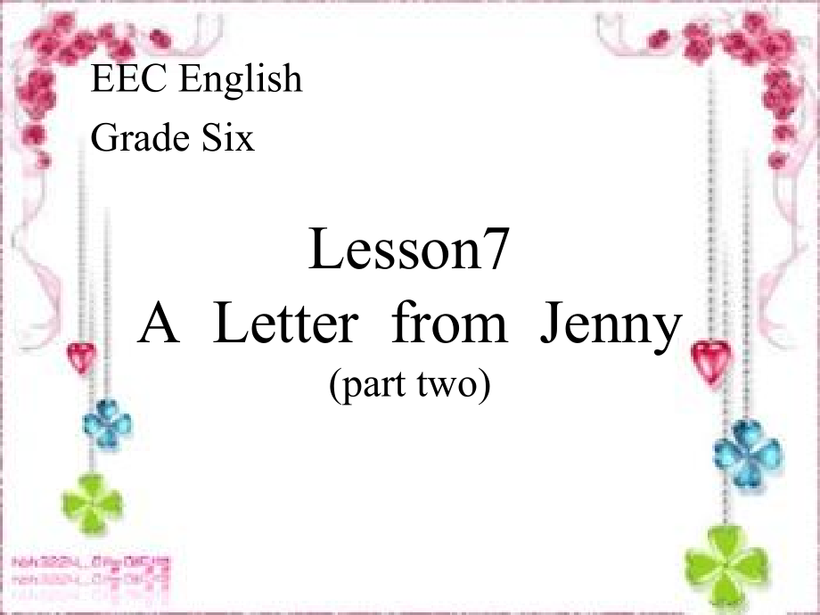 教科EEC版六年级下册Unit7 A Letter from Jenny-Class 1 Textbook p.64-ppt课件-(含教案)--(编号：5030e).zip