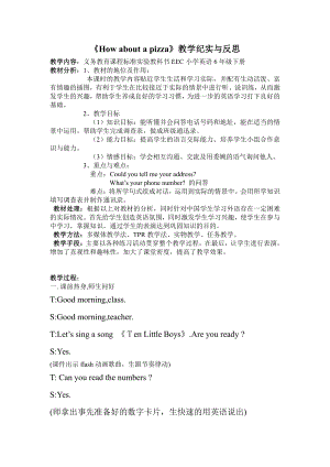 教科EEC版六年级下册Unit4 We Usually Eat Pizza on Sundays-Class 1 Textbook p.34-教案、教学设计--(配套课件编号：701fc).doc