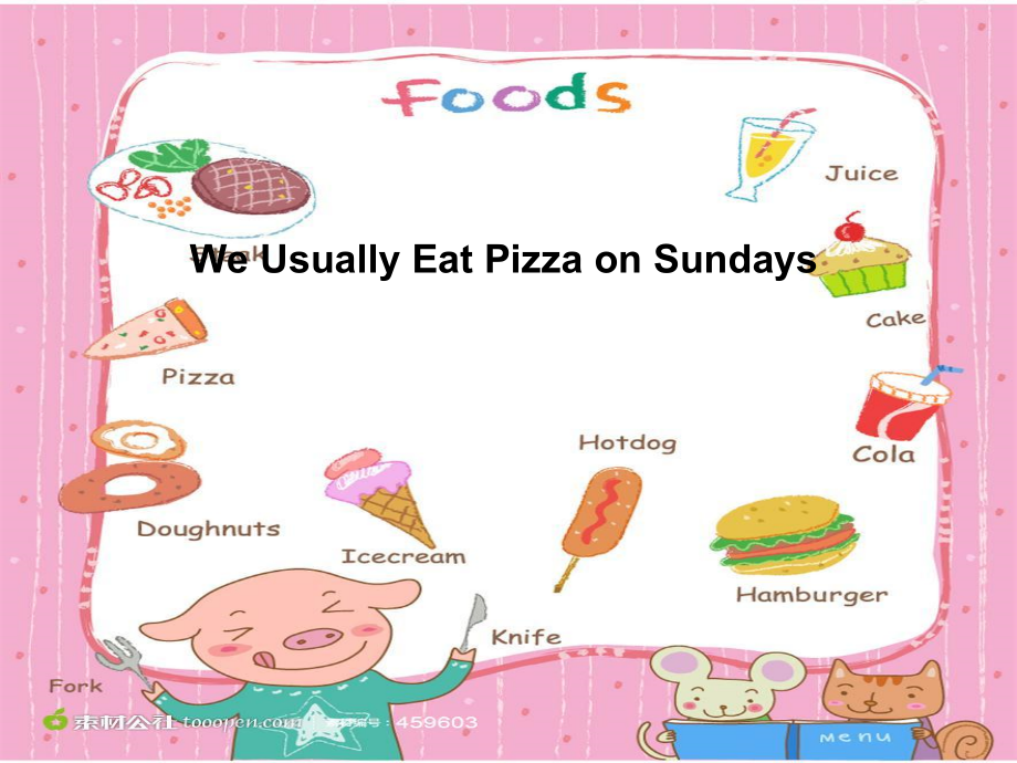 教科EEC版六年级下册Unit4 We Usually Eat Pizza on Sundays-Class 1 Textbook p.34-ppt课件-(含教案)--(编号：701fc).zip