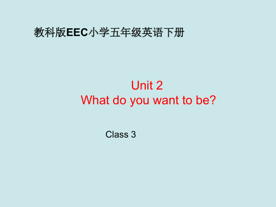 教科EEC版五下Unit2 What Do You Want to Be -Class 3 Textbook p.16-17-ppt课件-(含教案)--(编号：e01c4).zip