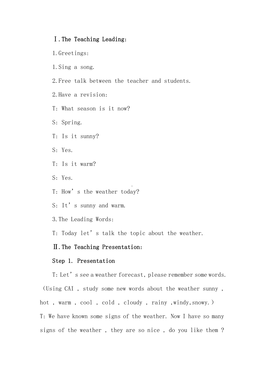 教科EEC版五下Unit6 How's the Weather in Your Country -Class 3 Textbook p.56－57-教案、教学设计--(配套课件编号：a01de).doc_第2页