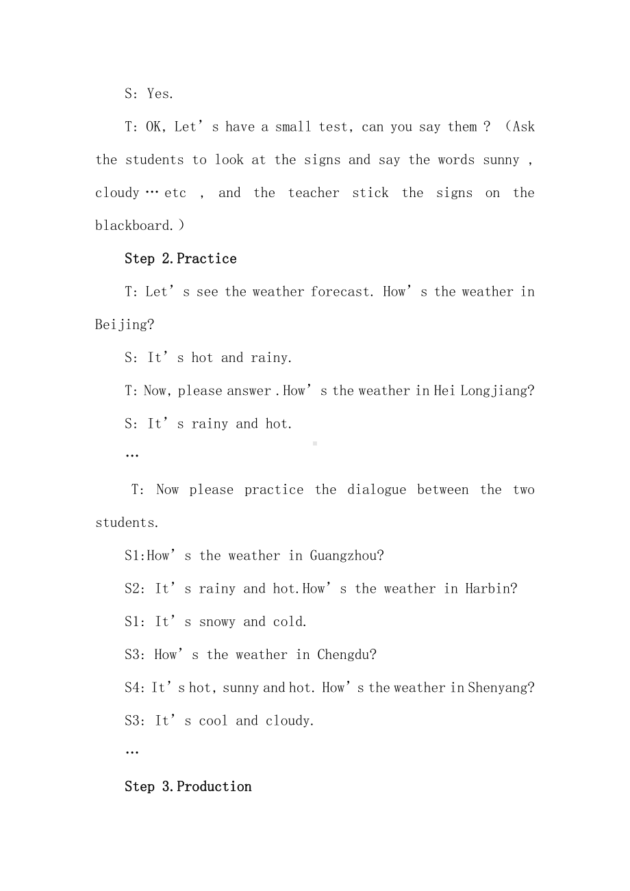 教科EEC版五下Unit6 How's the Weather in Your Country -Class 3 Textbook p.56－57-教案、教学设计--(配套课件编号：a01de).doc_第3页