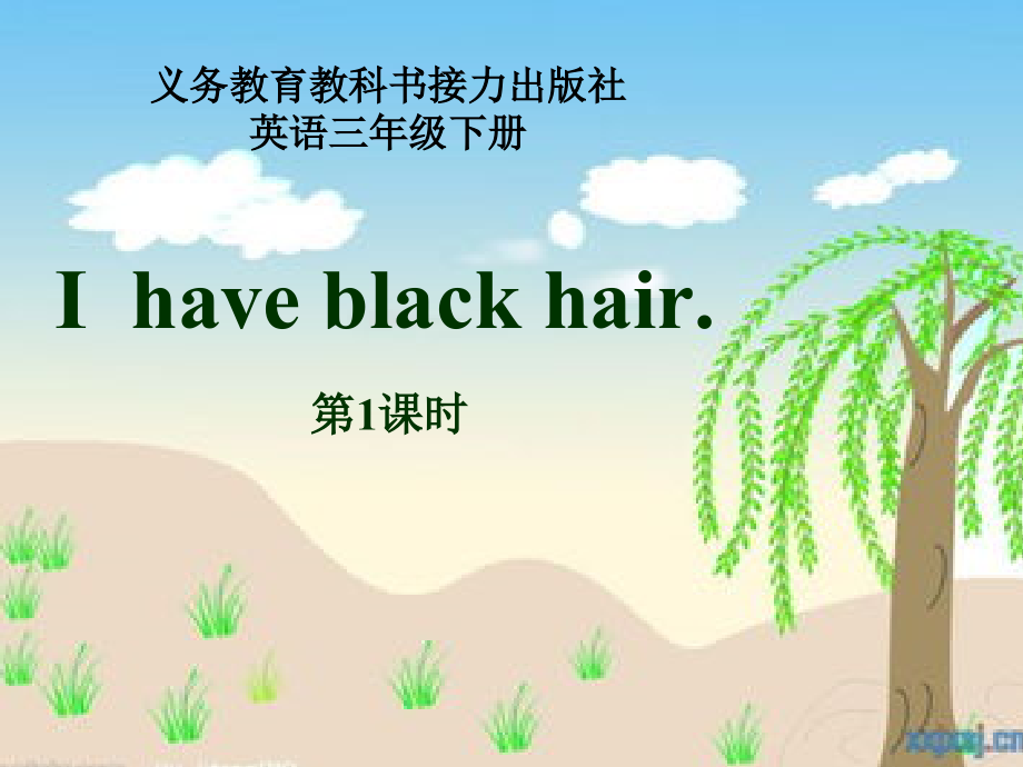 接力版三年级下册Lesson 11 I have black hair.-ppt课件-(含教案)-公开课-(编号：a03cf).zip