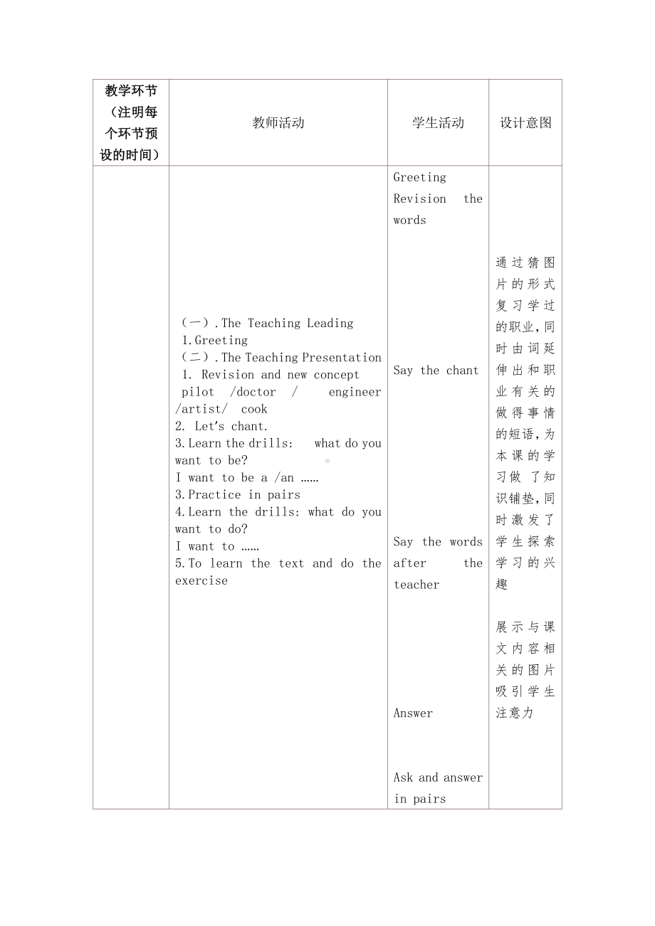 教科EEC版五下Unit2 What Do You Want to Be -Class 1 Textbook p.14-教案、教学设计--(配套课件编号：812ef).doc_第2页