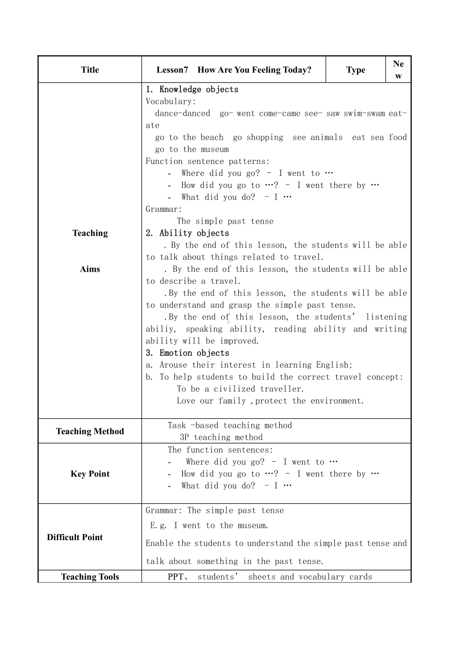 教科EEC版五下Unit7 How Are You Feeling Now -Class 4Textbook p.68－69-教案、教学设计--(配套课件编号：168e7).doc_第2页