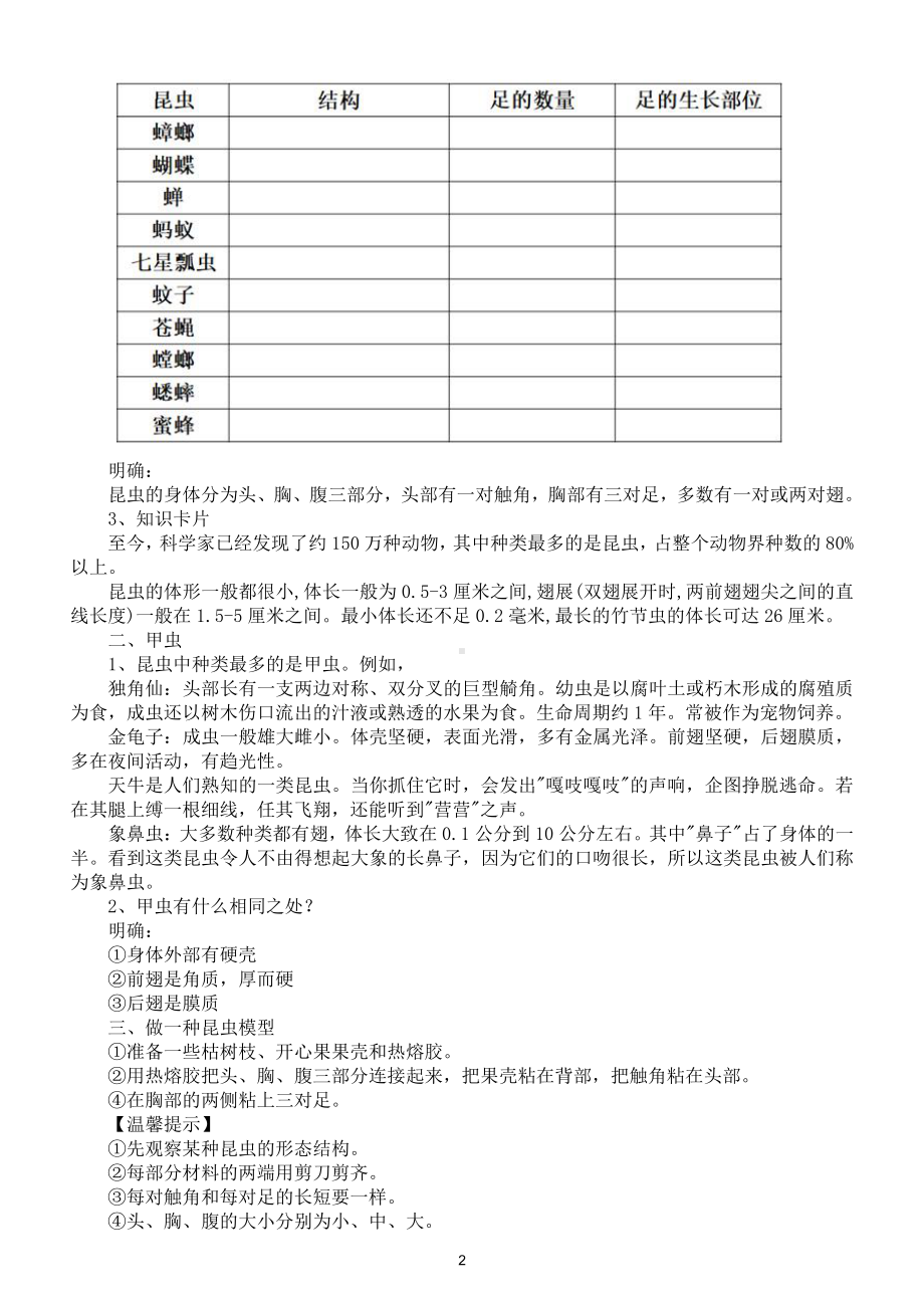 小学科学苏教版四年级下册第三单元第9课《庞大的“家族”》教案5.doc_第2页