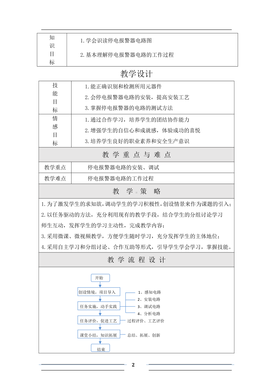 全国“创新杯”电子电工类说课大赛一等奖作品教学设计模板（精品）.docx_第2页