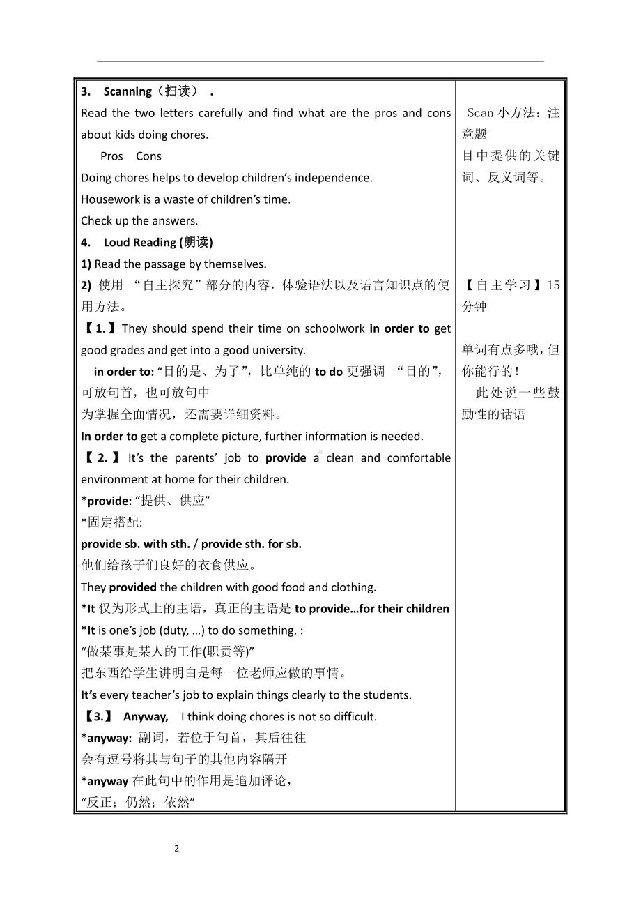 人教版八下-Uuit 3 Could you please clean your room -Section B 2a—3b Self check-教案、教学设计-市级优课-(配套课件编号：81f56).doc_第2页