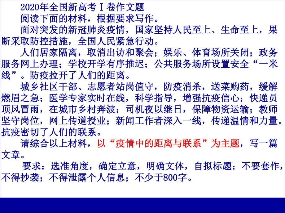 2020年新高考Ⅰ卷作文题评析及优秀作文点评 （课件47张）.ppt_第3页