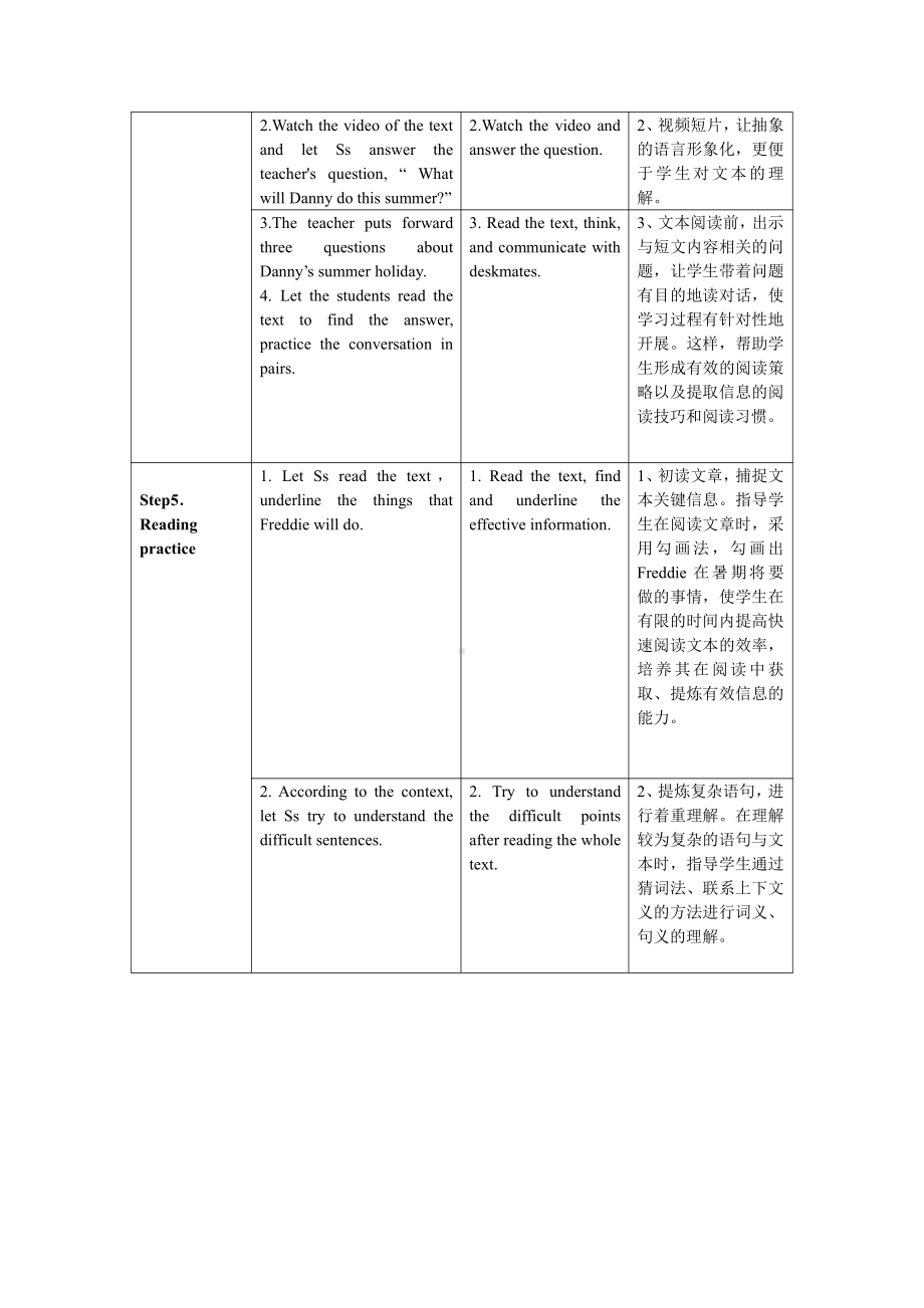 冀教版（三起）六下-Unit 3 What Will You Do This Summer -Lesson 17 Danny’s Summer Holiday-教案、教学设计-市级优课-(配套课件编号：b0991).doc_第3页