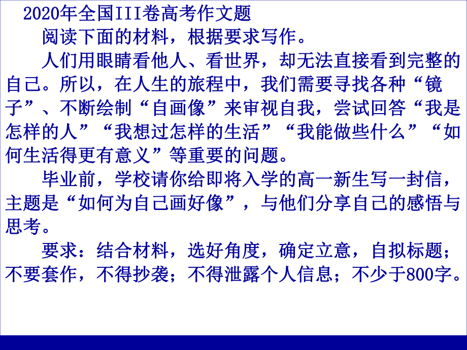 2020年全国Ⅲ高考优秀作文点评 （课件44张）.ppt_第3页